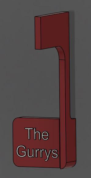 A red musical note symbol with the text 'The Gurrys' on it.